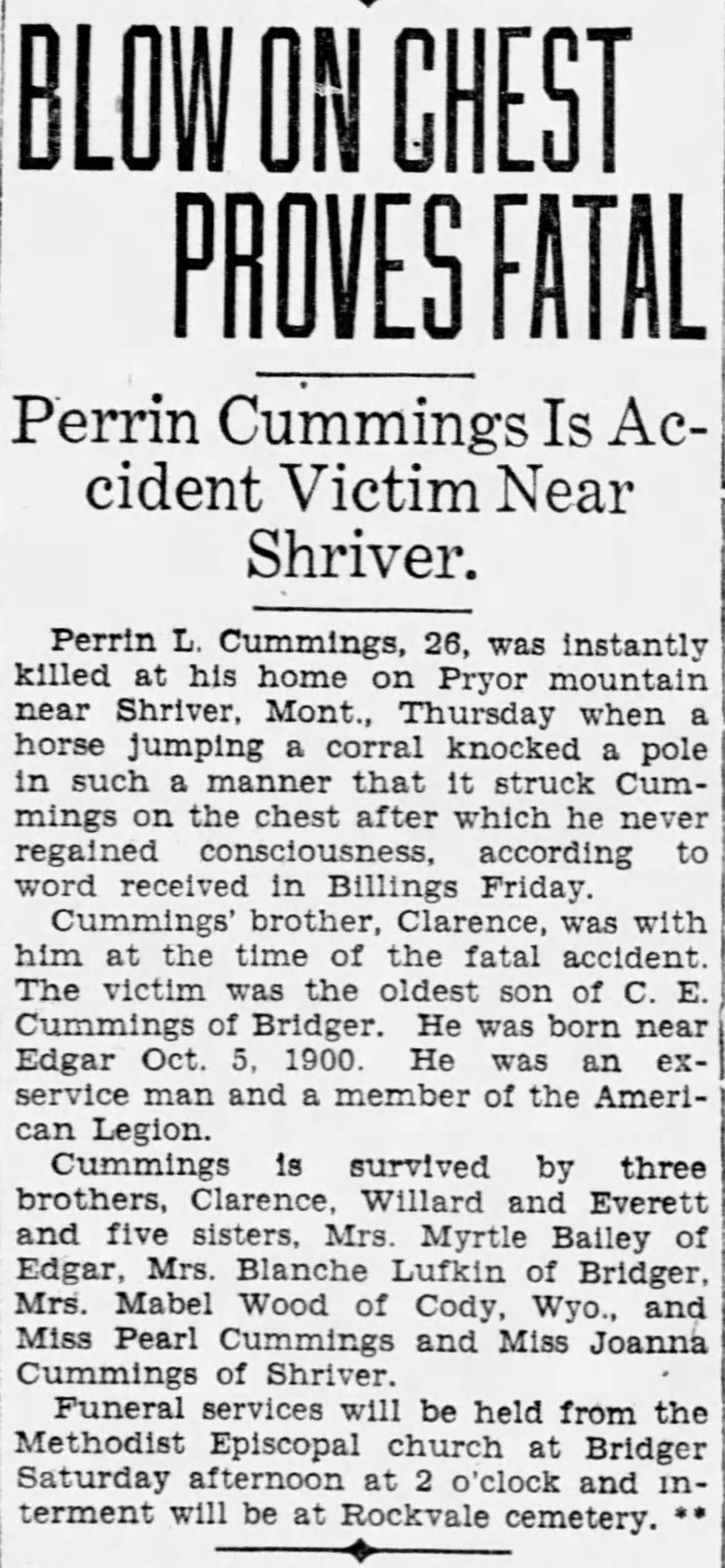 Perrin's death